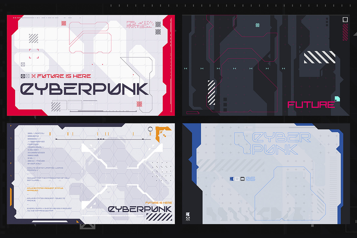 Cyberpunk Backgrounds Set. Vol 2, a Background Graphic by Olga Ryzychenko