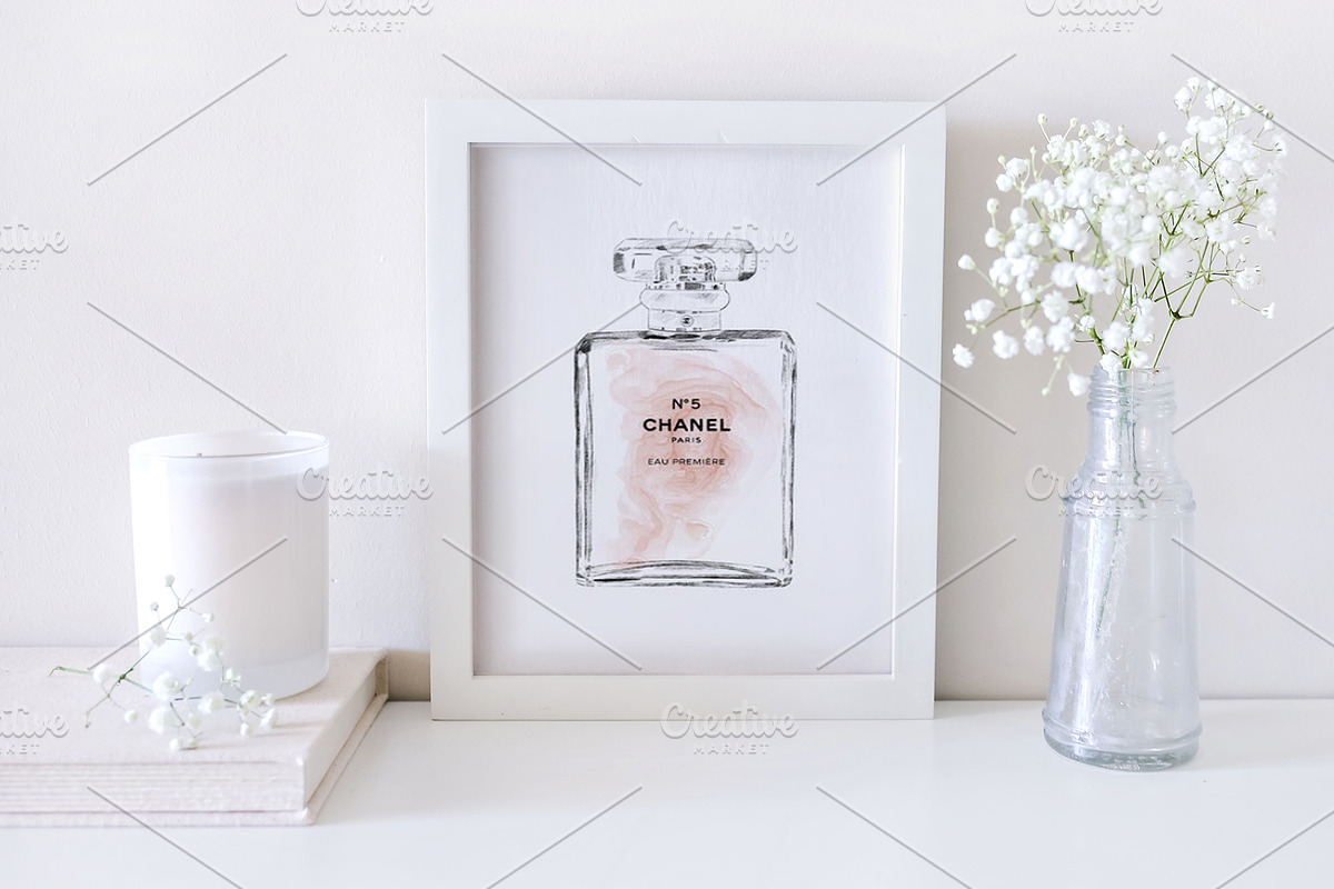 All White Frame Mockup, a Print Template by SunnyTangerine Stock (Photo 3 of 4)