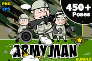 Army Man ~ Cartoon Character Set, a Person Illustration by The Toon Company (Thumbnail 1 of 7)