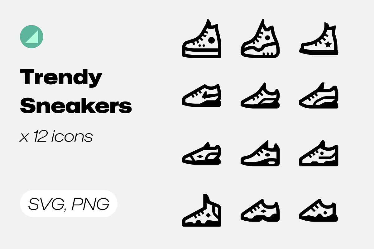 Basicons / Fashion / Trendy Sneakers, an Outline Icon by Danil Polshin
