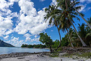 Scenic View of Maupiti Island from a Tropical Beach in French Po, a Photo by GoodGoods