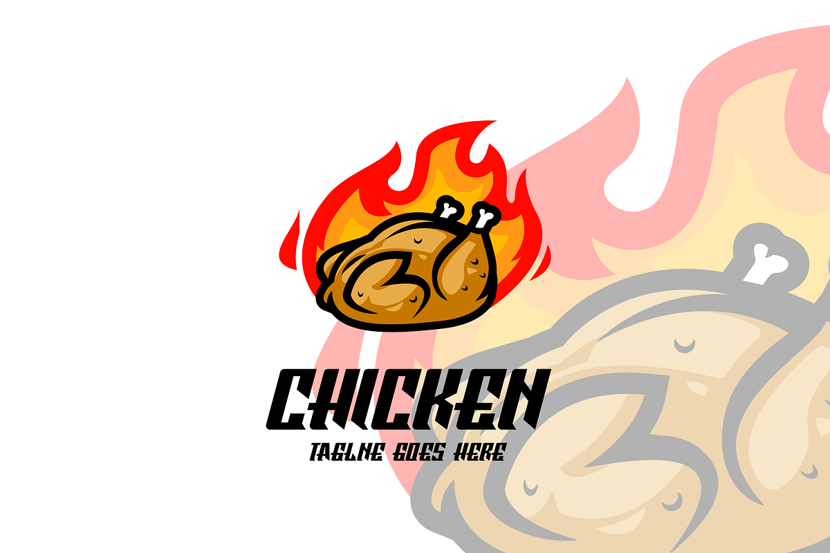 Hot Chicken Mascot Logo Design., a Branding & Logo Template by VectorCraft