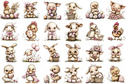 Whimsical Easter Farm Animals Clipar, an Illustration by designcity5 (Thumbnail 2 of 5)