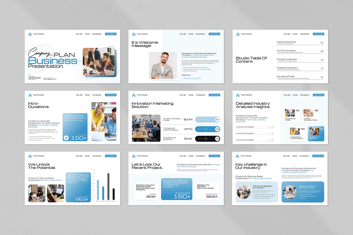 Company Business Plan Presentation, a Presentation Template by evgenystudio (Photo 6 of 8)