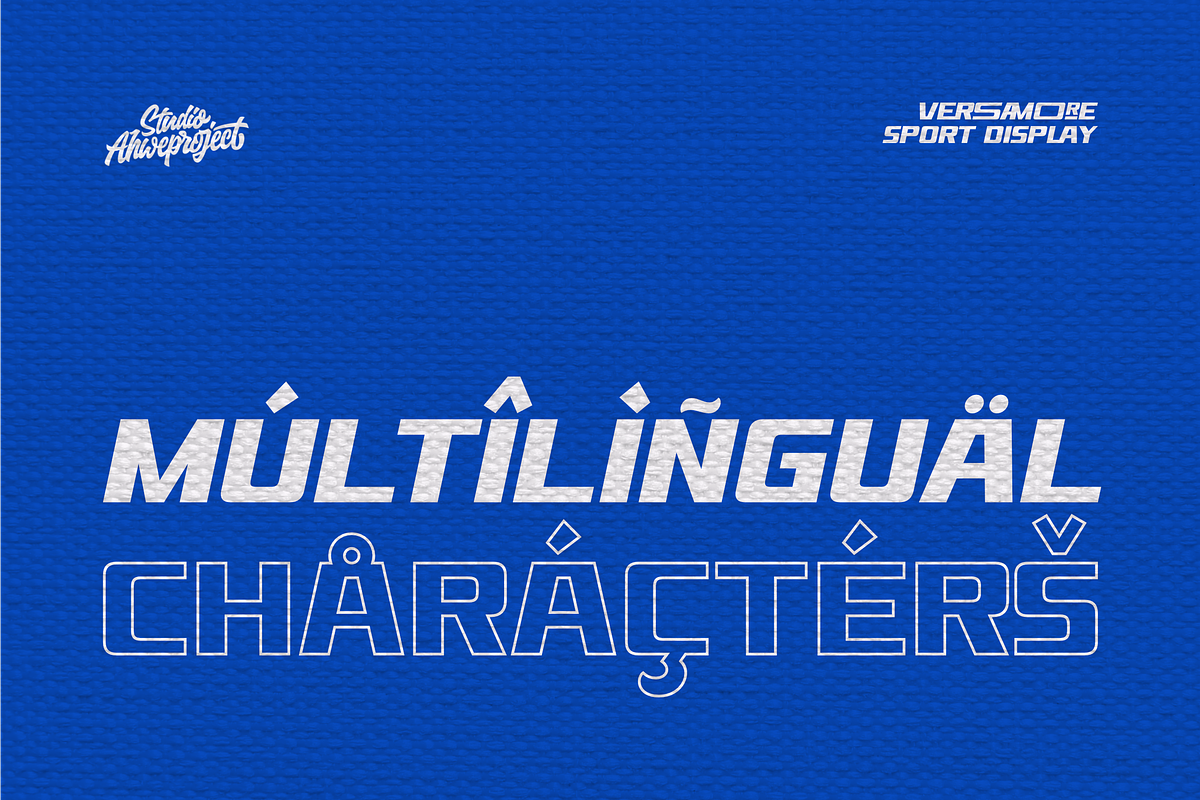 Versamore - Sport Display Font, a Sans Serif Font by ahweproject (Photo 6 of 18)