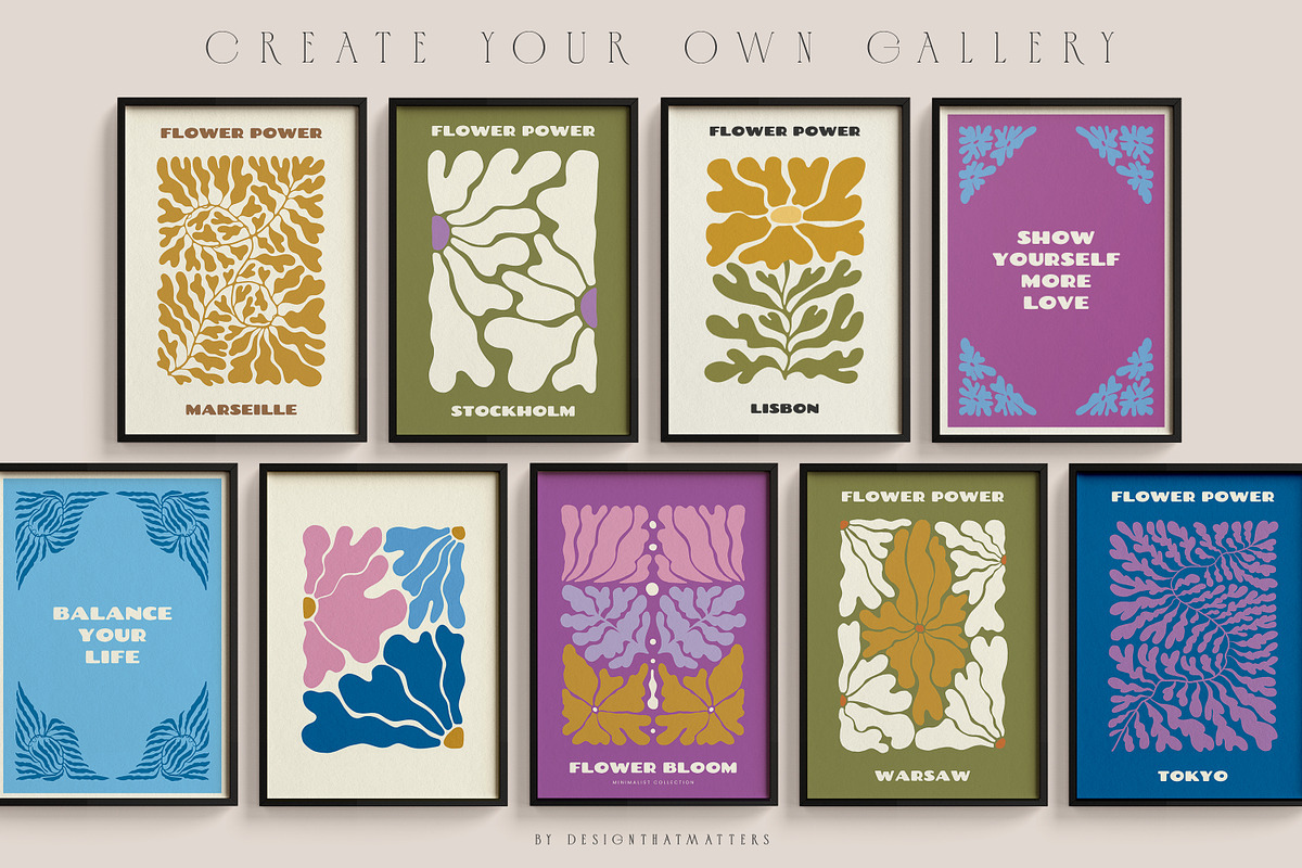 Floral Print Posters, an Object Graphic by DesignThatMatters (Photo 4 of 11)