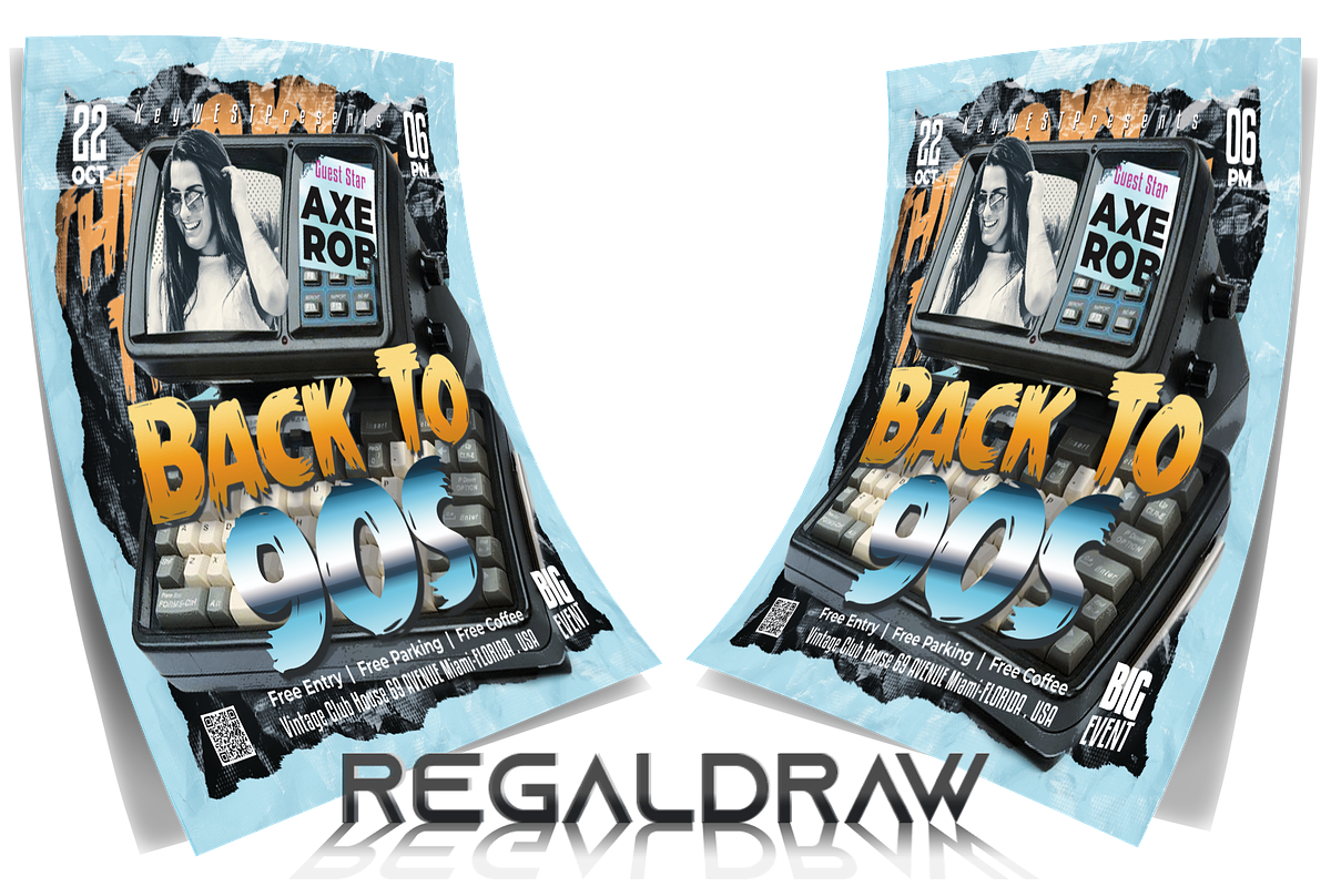 Back to 90S Flyer, a Flyer Template by regalDRAW (Photo 2 of 3)