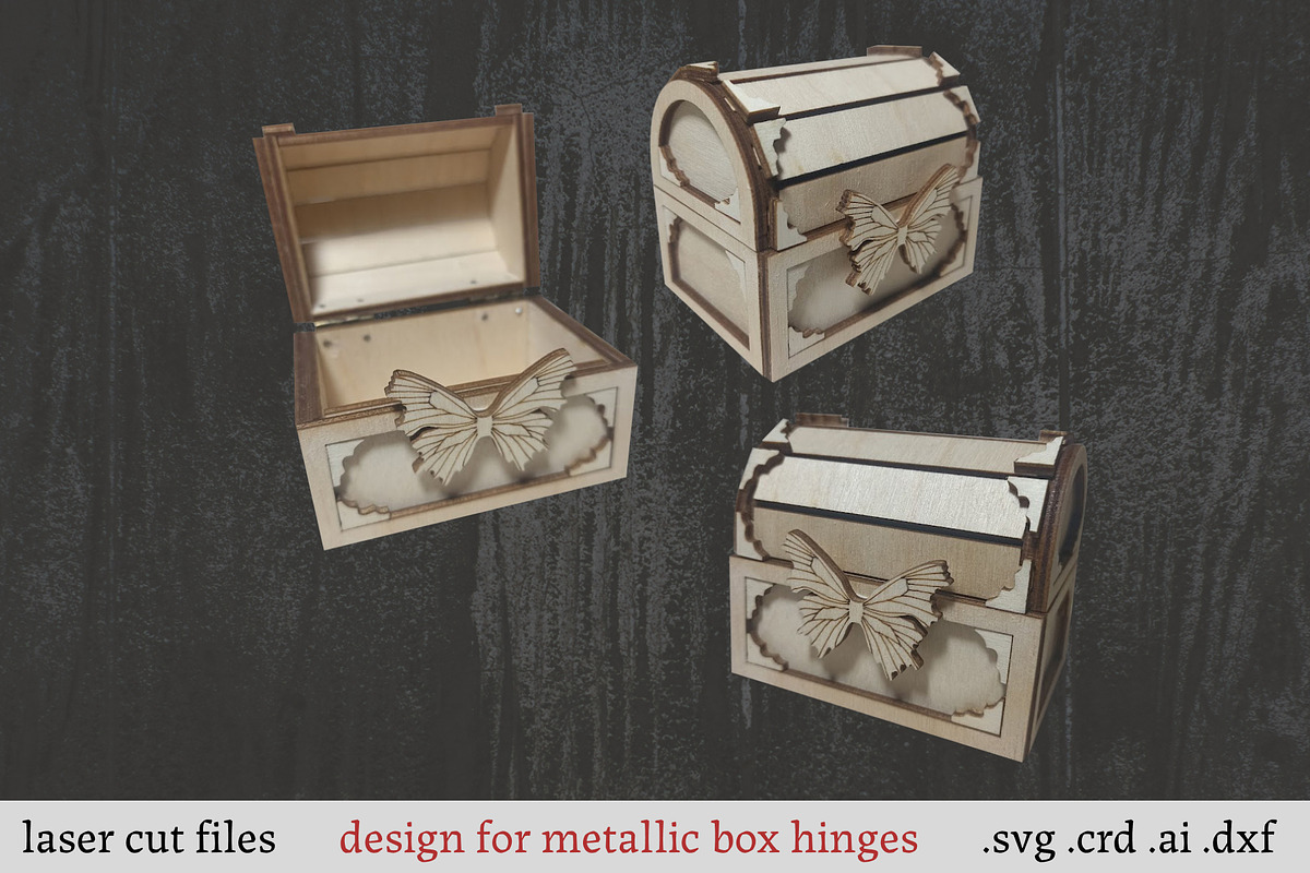 Mini butterfly chest - laser cut, an Object Graphic by Unicornspedia (Photo 2 of 3)