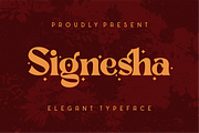 Signesha Elegant Typeface, a Sans Serif Font by 24Design Studios (Thumbnail 1 of 10)