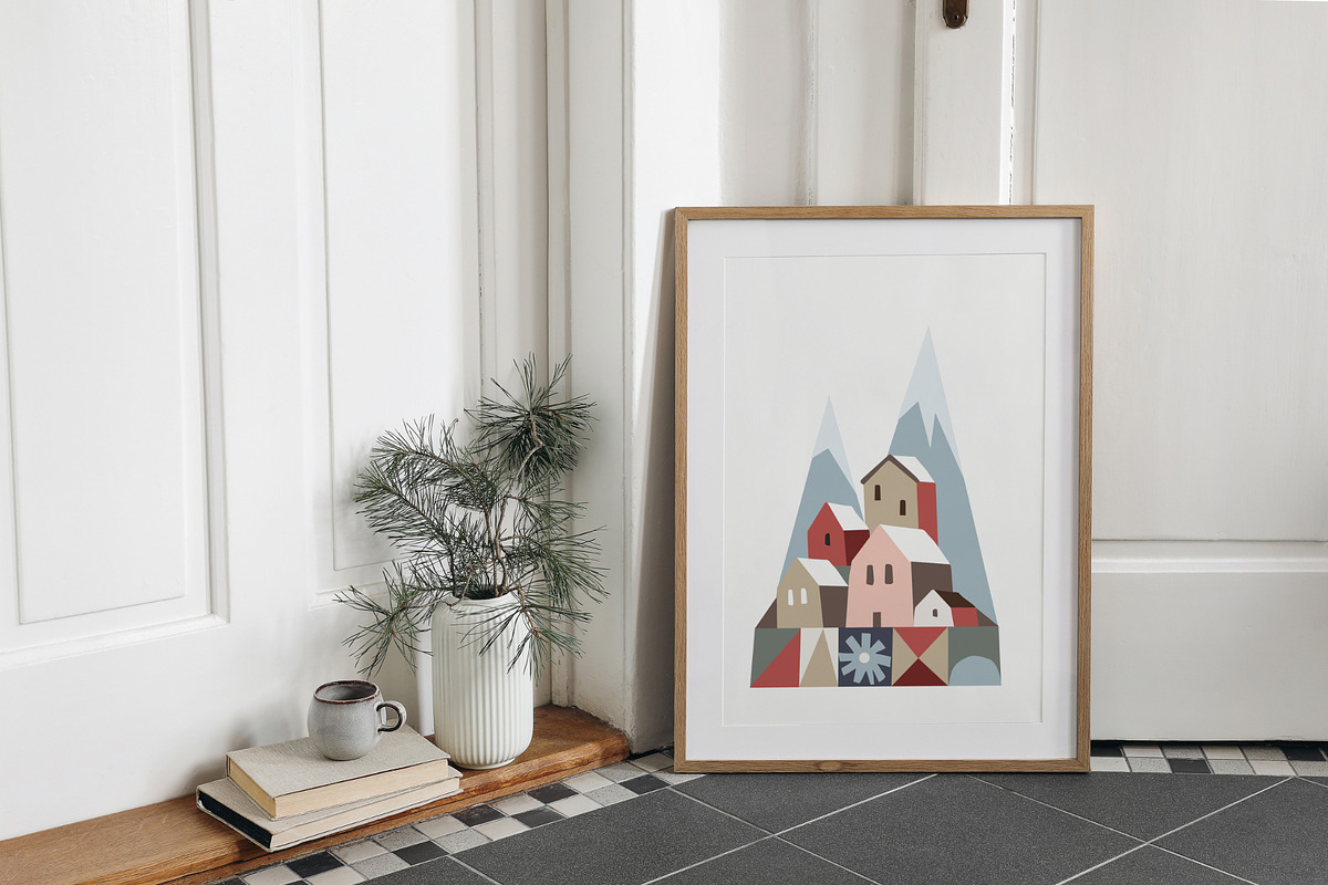 Retro Geometric Christmas set, a Decorative Illustration by Tabita's shop (Photo 3 of 13)