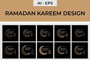 Ramadan Kareem design, a Decorative Illustration by Lakhan1998 (Thumbnail 1 of 6)