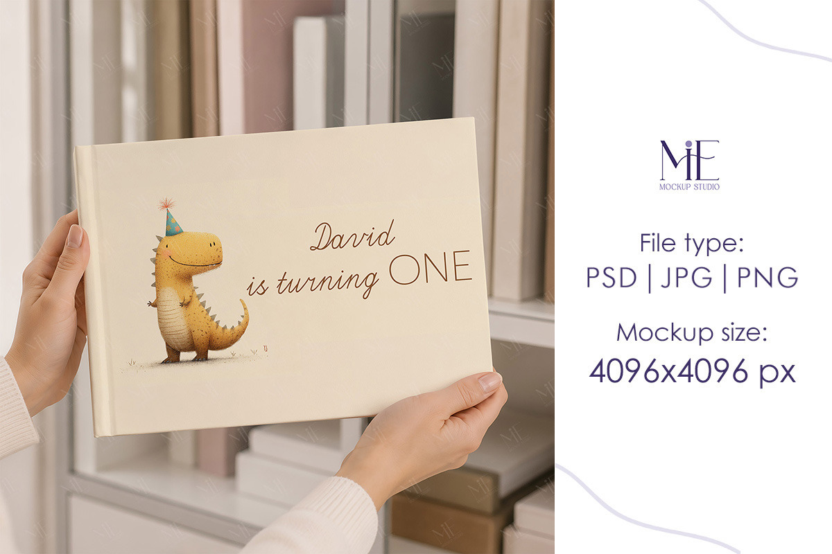 Photo Book Mock up Hardcover Album, a Books & Magazine Mockup by Mie Mockup Studio (Photo 5 of 7)