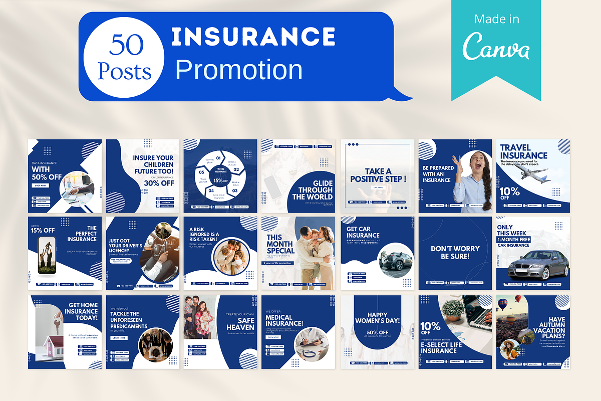 Insurance Posts - Canva Templates, a Social Media Template by Viral Content Design (Photo 7 of 16)