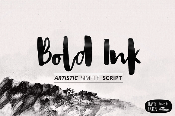 Bold Ink Simple Font preview 5