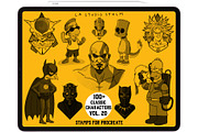 Bundle 3 Classic Character-Stamp Set, a Brush Add-On by LA Studio Sthlm (Thumbnail 5 of 17)