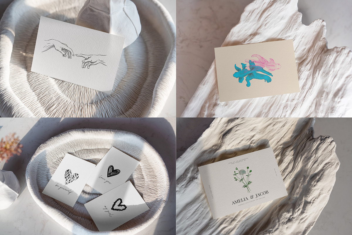 5x7 Card Mockups Natural Light, a Print Template by Dikarte.Store (Photo 8 of 9)