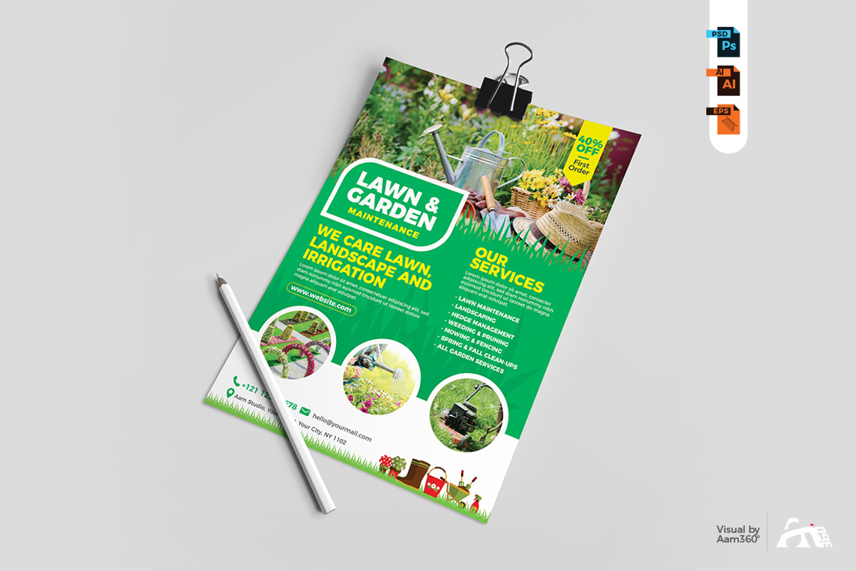 Lawn and Garden Care Flyer Template, a Flyer Template by Aam360 (Photo 5 of 5)