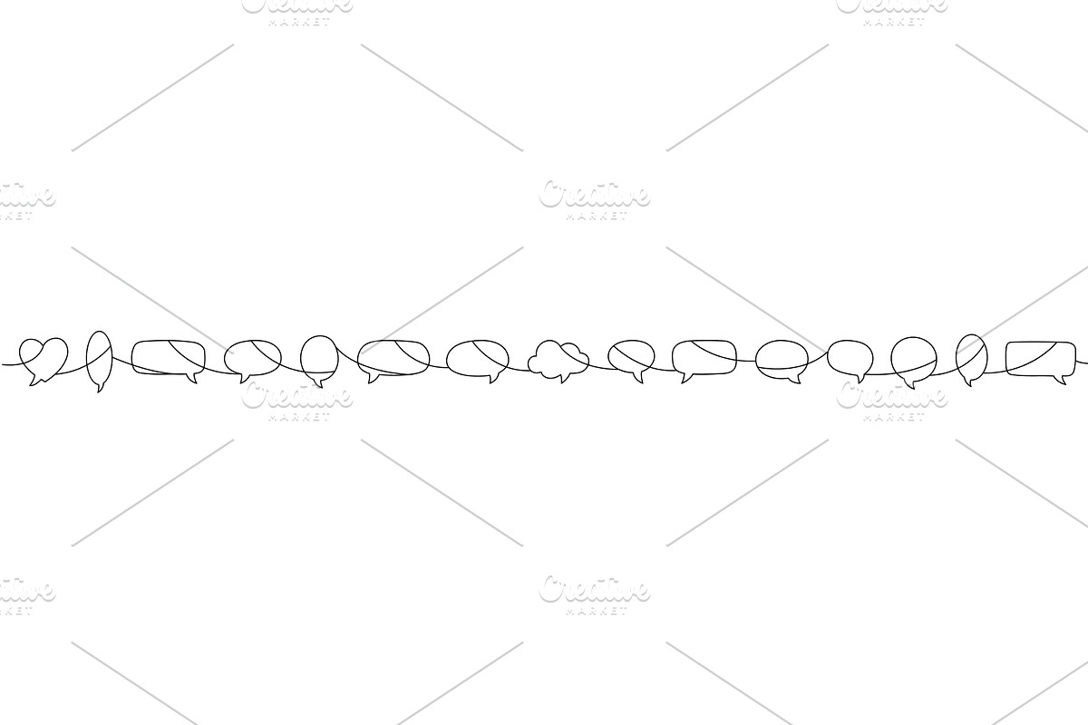 Multiple speech bubbles and cloud, an Object Illustration by GraphiShop