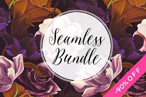 10 Floral seamless pattern bundle