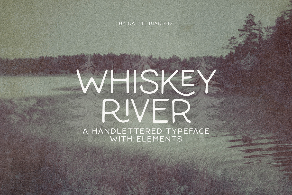 Whiskey River Monoline Typeface, a Font by Callie Rian & Co. (Photo 1 of 12)