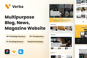 Verba - Multipurpose Blog & News Web, a Landing Page Template by Agensip Design Agency