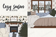 Cozy Season Scene, a Seasonal Illustration by GlamArtZhanna (Thumbnail 3 of 3)