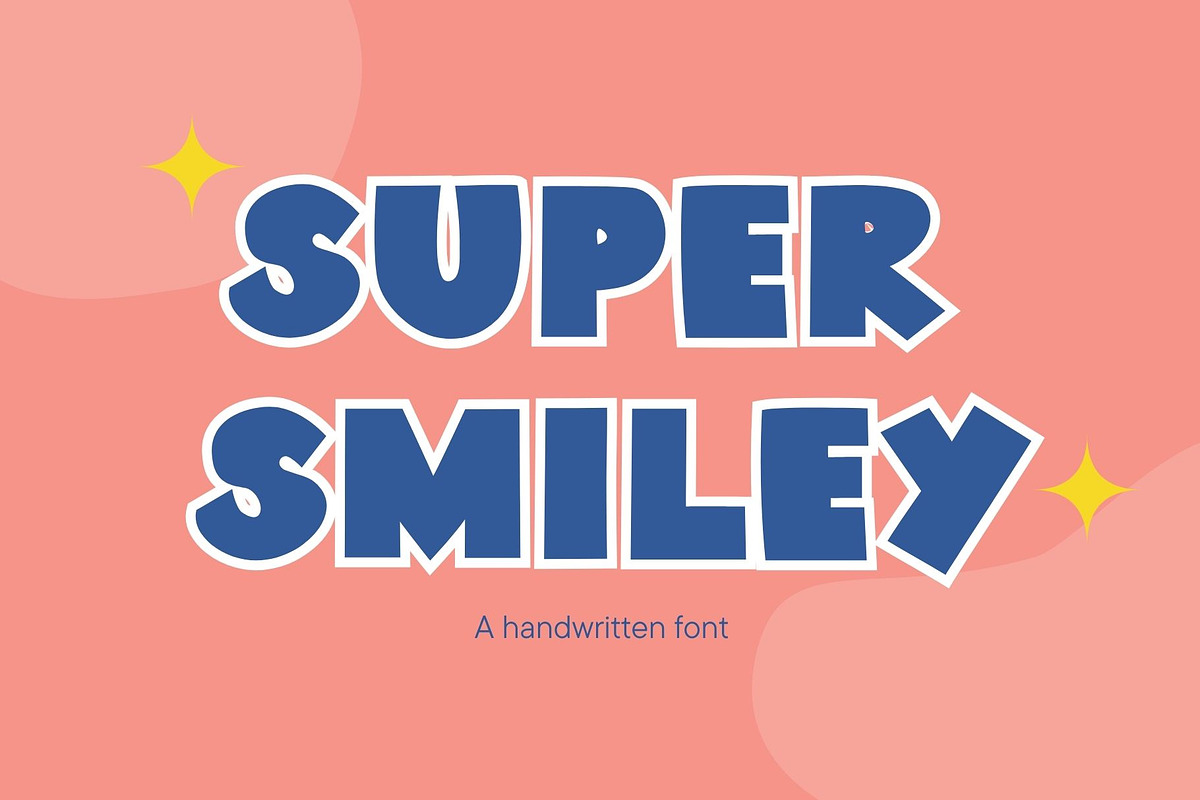 Super smiley font, a Handwritten Font by JJuta (Photo 1 of 6)