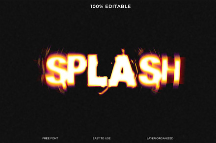 Splash PSD Text Style Effect, a Layer Style Add-On by Imamul001