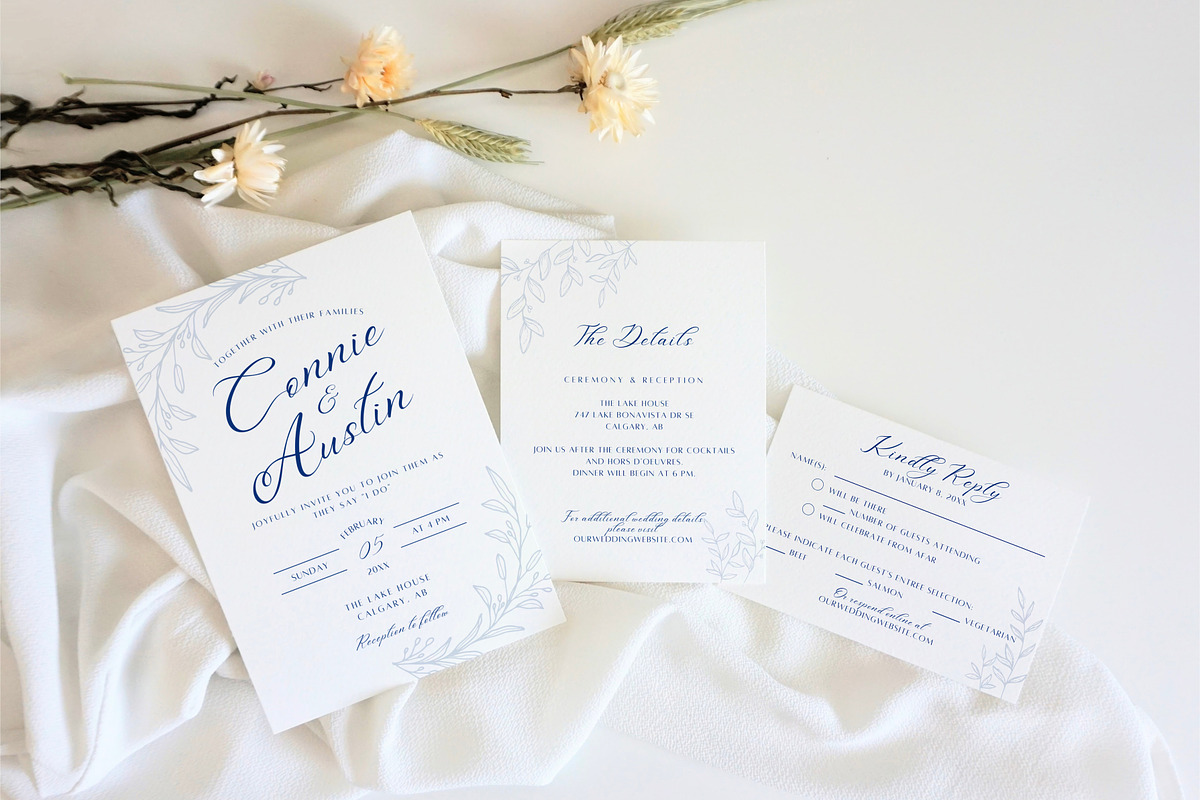 Winter Wedding Invitation Template, an Invitation Template by Cottontail Paper Shop (Photo 2 of 7)