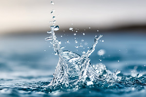 Crystal clear water splash frozen in, a Nature Photo by MistyDay