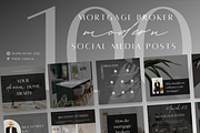 100 Mortgage Broker Posts Black, a Social Media Template by ZoaniDesign (Thumbnail 1 of 10)