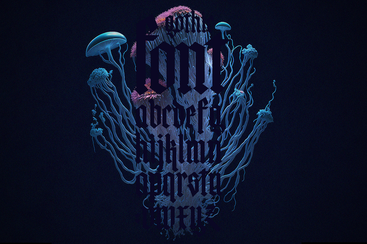 Gothic font 02, a Blackletter Font by GeekClick (Photo 5 of 10)