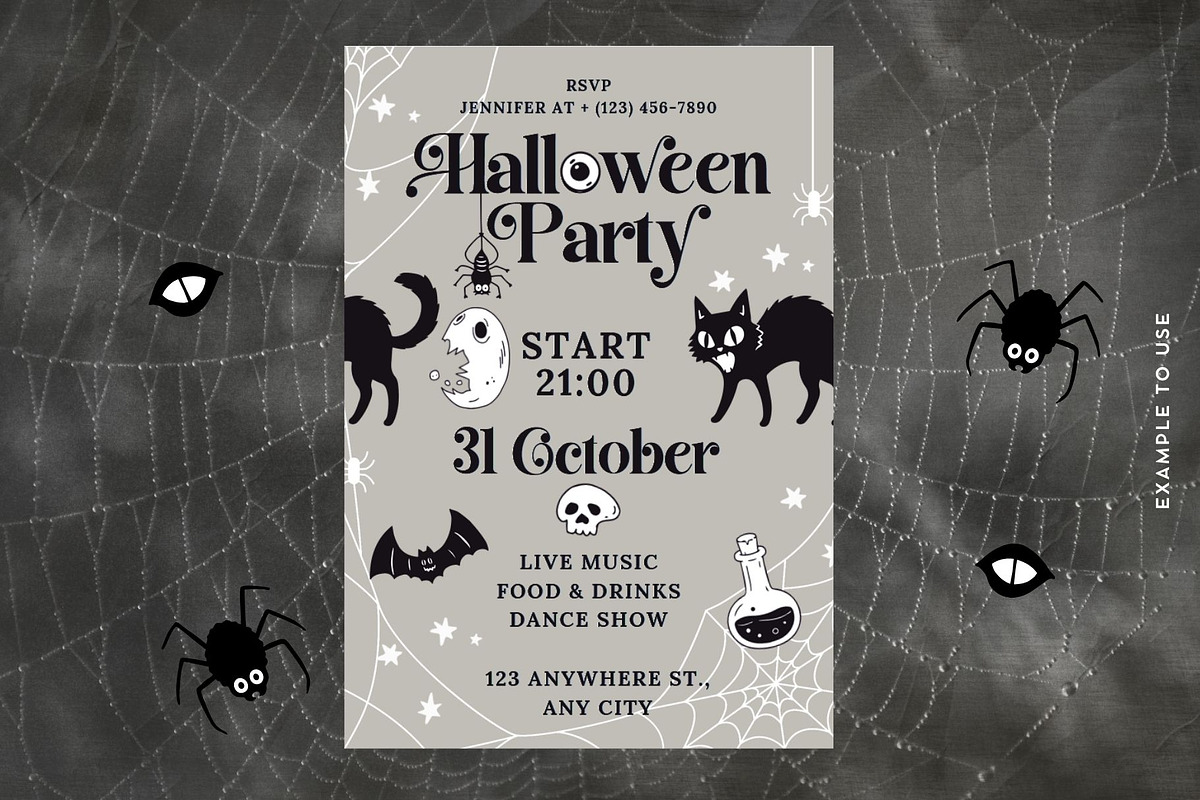 WHIMSICAL HALLOWEEN Clipart Bundle, a Decorative Illustration by InstaDesignPro (Photo 9 of 13)