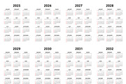 Calendar 2025, 2026 and 2032, an Illustration by Volyk (Thumbnail 1 of 6)