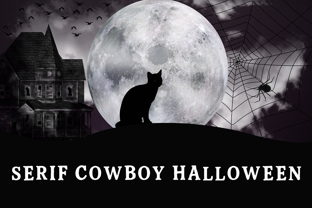 Serif Cowboy Halloween Spooky Wester, a Sans Serif Font by adenpinkstore (Photo 6 of 6)