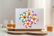 Watercolor Plumeria Clipart Bundle., an Illustration by SVGArt (Thumbnail 4 of 8)