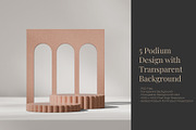 5 Podium with Transparent Background, a Background Graphic by faustudio (Thumbnail 1 of 7)