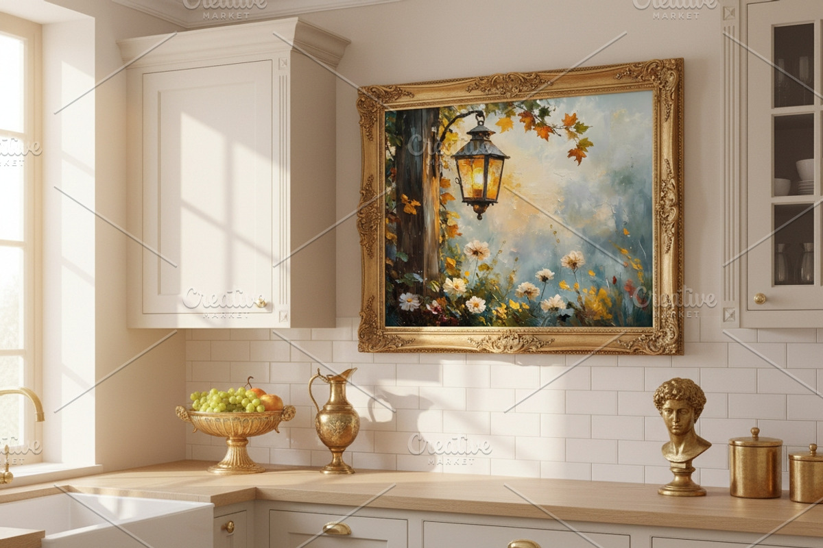 Autumn Lantern Oil Painting, a Background Graphic by Floraphoria (Photo 4 of 15)