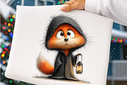 Whimsical Halloween Fox Clipart, a Work Illustration by SinaCreation (Thumbnail 4 of 7)