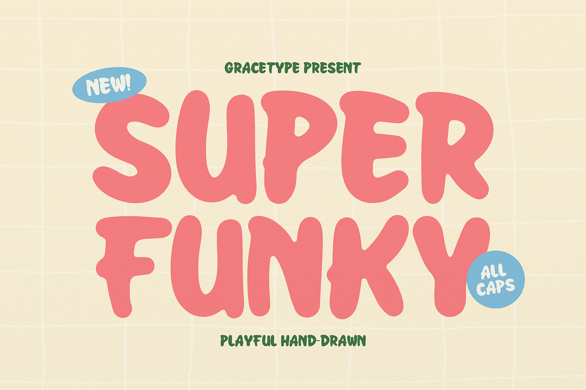 Super Funky | Playful Hand Drawn, a Handwritten Font by gracetype_studio (Photo 1 of 12)