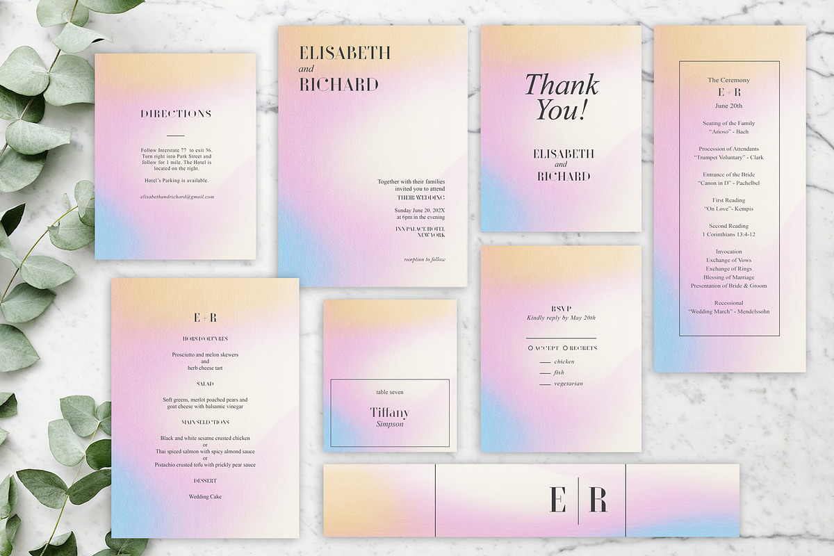 Modern Shadows Wedding Suite, an Invitation Template by cafelab_store (Photo 2 of 5)