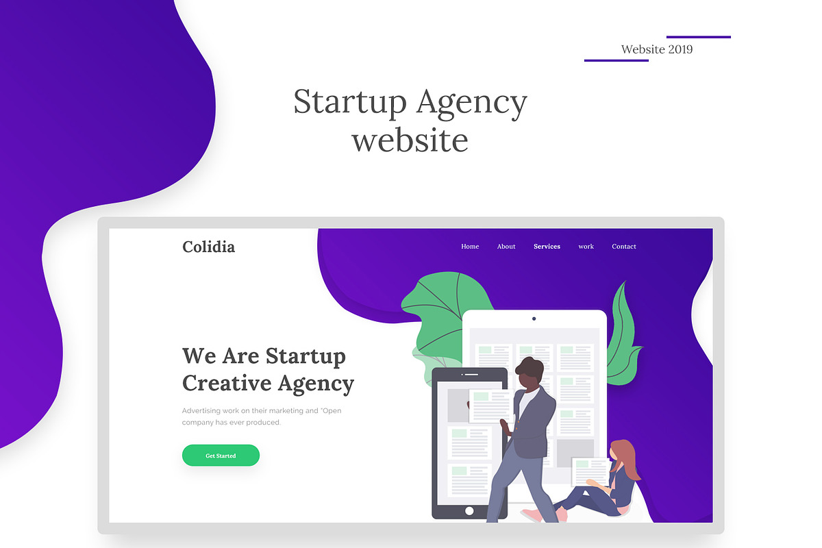 Startup Agency Landing Page, a Landing Page Template by Sujun Baidyaa