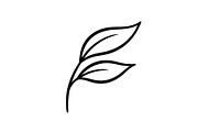 Hand Drawn Leaf Line Art Bundle, an Illustration by hafijul (Thumbnail 48 of 51)