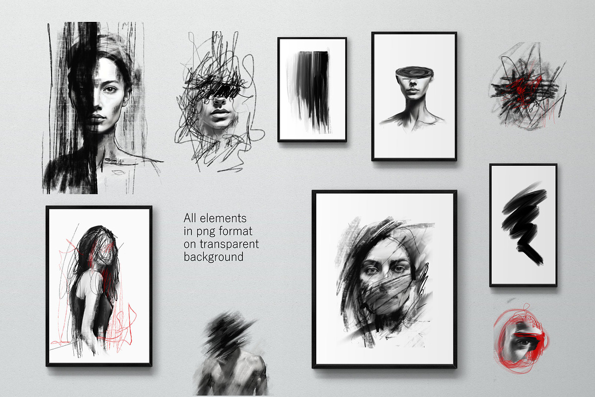 Drawing art: strokes, scribble, line, an Object Graphic by YuHusar (Photo 3 of 16)