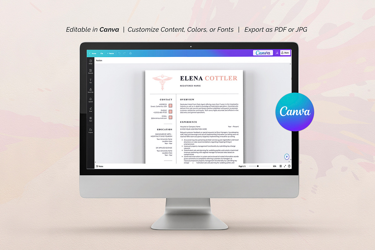 Nurse Resume, a Resume Template by DesignDevisers (Photo 8 of 11)
