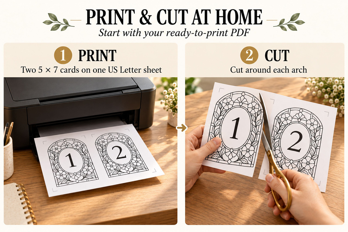 Stained Glass Wedding Table Numbers, an Invitation Template by Arfis (Photo 4 of 11)