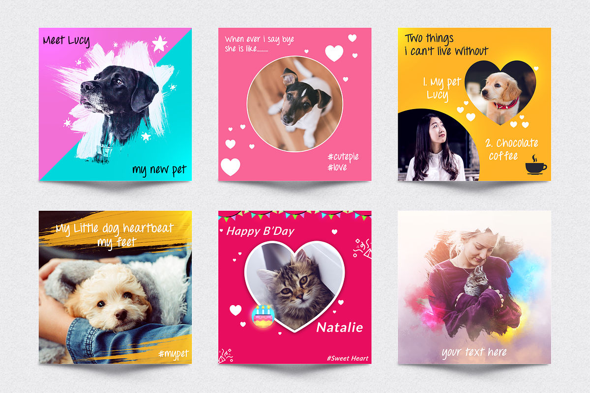 Pets Instagram Templates, a Social Media Template by Jaisivakumar (Photo 2 of 6)