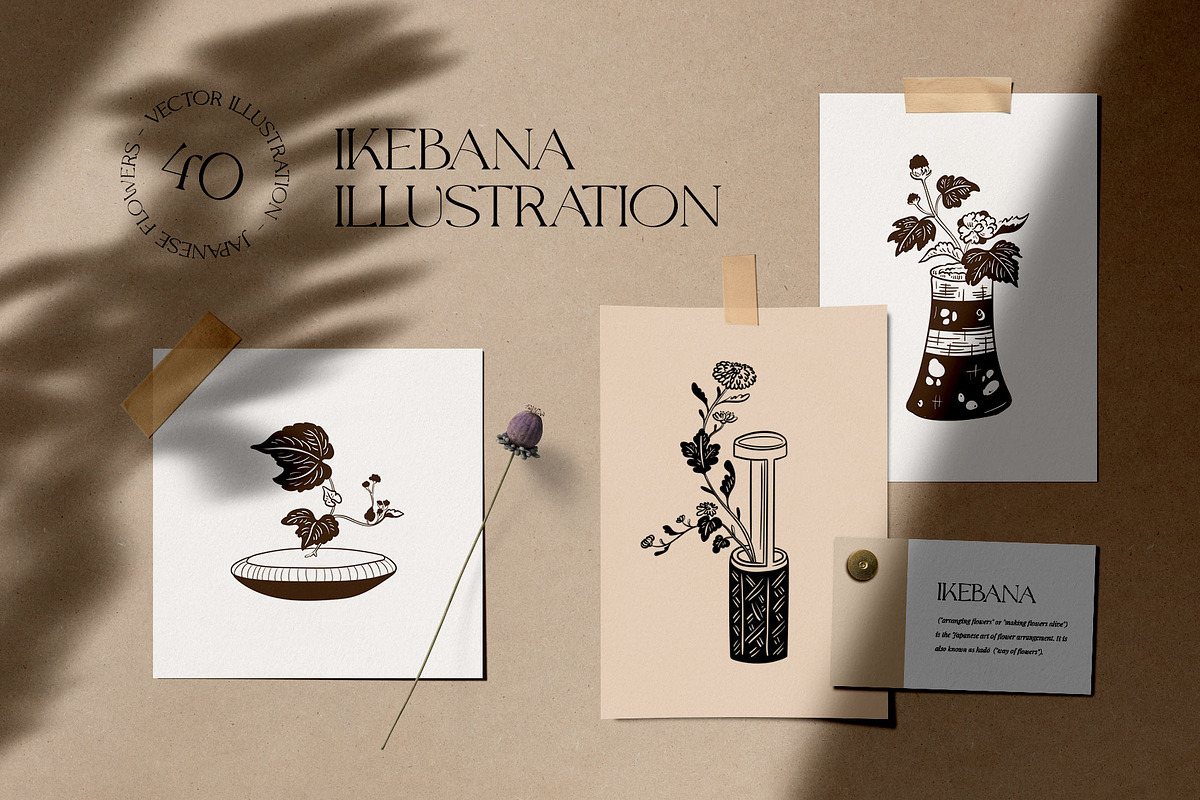 Japanese Flowers | Illustration Kit, an Object Illustration by Leleka.Store (Photo 8 of 10)