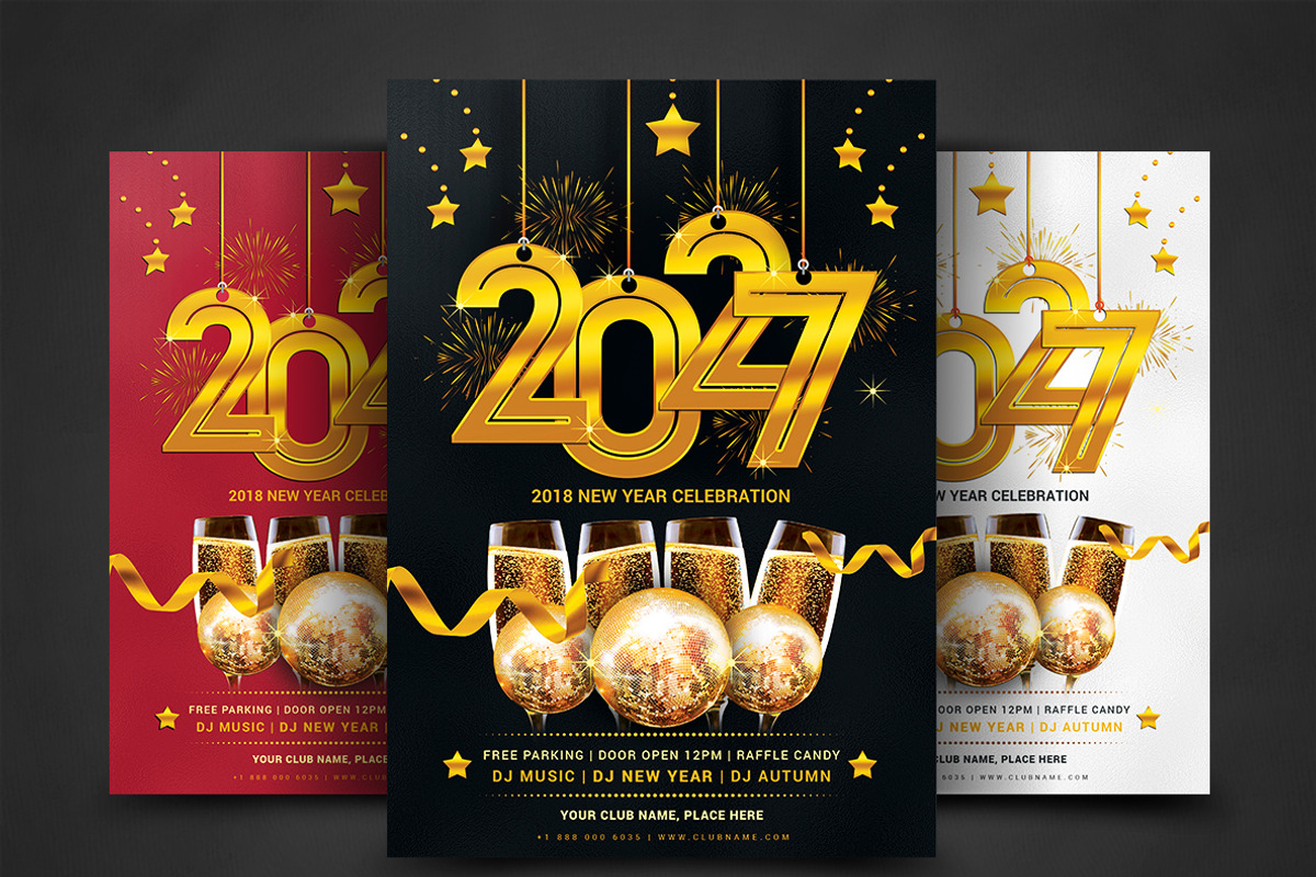 New Year Flyer, a Flyer Template by AfzaalGraphics (Photo 1 of 4)