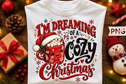 Im Dreaming Of A Cozy Christmas PNG, a Seasonal Illustration by Creative Art (Thumbnail 1 of 3)